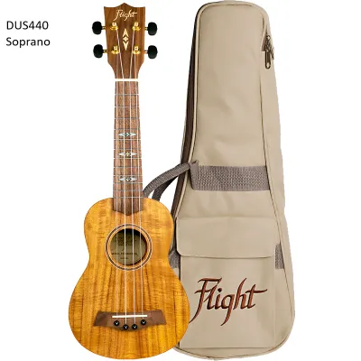 FLIGHT DUS440 (Soprano) / DUC440 (Concert) Acacia Ukulele + free padded bag