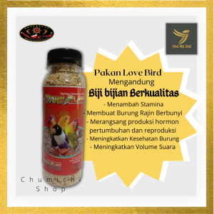 Pakan Burung Harian Kemasan Botol 200Gram Pakan Kenari Branjangan Love Bird Perkutut