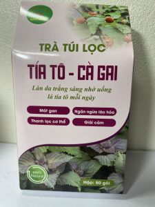 80 gói trà tía tô túi lọc tía tô khô giải cảm trắng da ngăn ngừa lão hóa hạ sốt cho người ho hen giảm cân