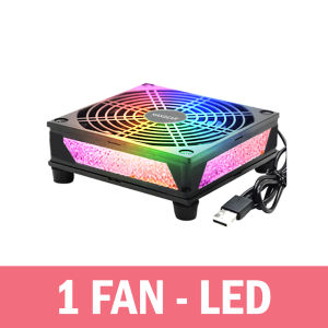 ALX MALAYSIA MAXGEAR Ultra Fast Cooling Fan Powerful Router Modem RGB LED Cooler Fan WiFi Heat TV Box USB Kipas Router Wifi