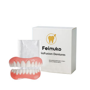 new False Teeth Beauty Set Comfortable Material Reusable Cosmetic Dentures Enhance Smile & Oral Appearance Naturally Free Shipping