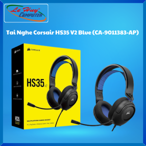 Tai Nghe Corsair HS35 V2 Blue (CA-9011383-AP) - Hàng Chính Hãng