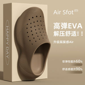 Womens Summer Outdoor 3D Closed-Toe EVA Thick-Soled Sandals and Beach Shoes for Men
