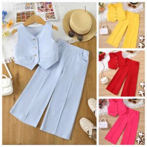 abby Best Seller Casual Sleeveless Vest  and Pants  for Girl  Teen-ager Tween Set Terno  - best seller - good quality - super kapal ng tela - trending  - 100 percent cotton - mall quality - Top pick  - madaling maubos - trending  - made of imported fabric