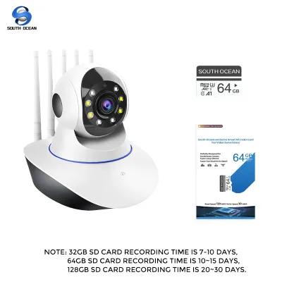 【NEW UPGRADED】CCTV Wireless IP Camera Wifi Video Mini Camera with Auto Tracking Color Night Vision Baby Monitor Home Security Camera V380 Pro