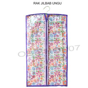 RAK JILBAB GANTUNG MOTIF UNGU