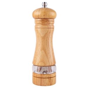 OKDEALS01 Classic Manual Salt Pepper Grinder 6 Inch Adjustable Particle Size Spice Salt Grinder Spice Crusher Ceramic Grinding Core Sea Salt Jar Cooking