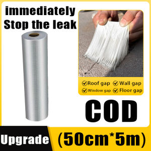 🔥Aluminum Foil Adhesive Tape🔥Pantapal Pandikit Sa Bubong Tape Butyl Rubber Foil Self Adhesive High temperature resistance For Roof Leaks Repair Sealant Repair Wall pipeline Repair Ship Tools