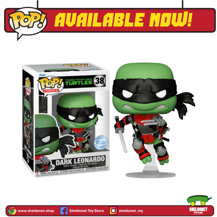 Funko Pop! Leonardo – Teenage Mutant Ninja Turtles Comics Vinylfigur, Ca. 9,5 Cm, Sammlerstück