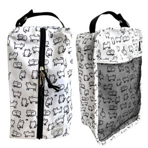 PUNKSTAR Waterproof Shoe Bags Storage Organizer for Gym Sports Traveling Hiking Cycling Packing Storage with Zipper Closure for Men Women Kids