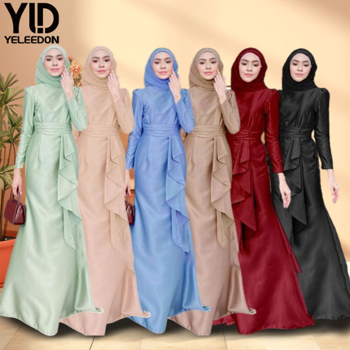Buy 2019 Women Middle Eastern Turkish Muslim Dress Fashion Lace Sleeve  Loose Long Maxi Dresses Online at desertcartINDIA