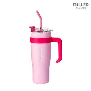 (พร้อมส่งจากไทย) Diller Thermo Tumbler 1200ml (MLH9122) ขวดน้ำเก็บอุณหภูมิ ฝาแบบหลอดและยกดื่ม ซิลิโคนฟู้ดเกรด ปราศจากสาร BPA