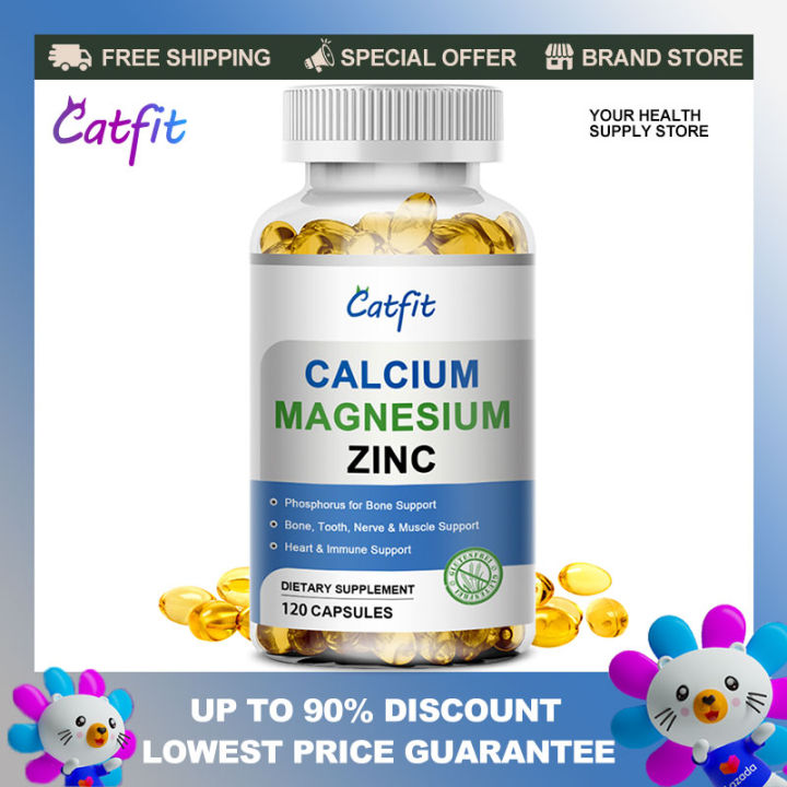 Calcium Magnesium Zinc Capsules with Vitamind3 for Strong Bones & Teeth ...