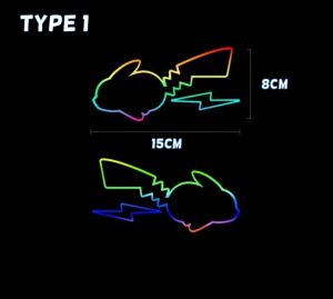 Pokémon ‘Pikachu | Rainbow 2.0 | Set of 2’ Vinyl Car Sticker