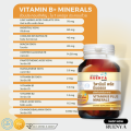 Vitamin B complex วิตามินบีรวม วิตามินบีรวมและแร่ธาตุ เพิ่มประสิทธิภาพการทำงาน อาการเครียด อ่อนล้า อ่อนเพลีย 60 แคปซูล. 