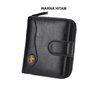 DOMPET UANG LIPAT ZIPPER MUAT BANYAK KARTU DEABOLAR K3203-2 BAHAN SINTETIS LEMBUT