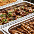 Kris 3Pan Buffet Server 3Slice Alat Penghangat Makanan 2.5L Masakan Model Panjang Warmer Food Pengaturan Suhu Tutup Transparan Krisbow Krischef. 