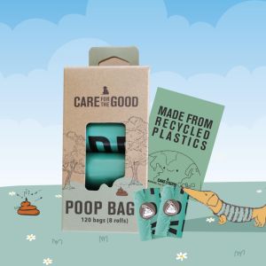 Care For The Good | CFTG - Eco-friendly Dog / Pet Poop Bogs (120 bags - 8 rolls x 15 bags)