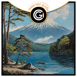 Tranh phong cảnh núi phú sĩ quà tặng mừng thọ.Tranh treo tườngdán tườngsơn dầucanvasCGI-1745