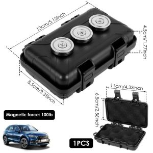 MACRAMEX Waterproof  Adsorption Box Shock Resistant Pressure Resistant Waterproof Box Car Bottom Mounting EDC Tool Box Spare Key Storage