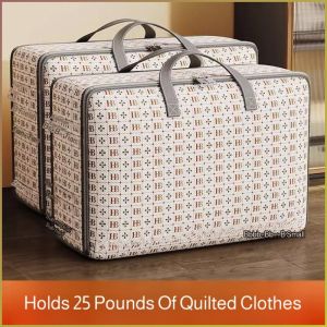 Large capacity oversized quilt storage bag for moving and clothes organizer