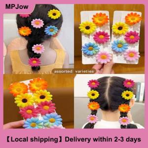 【Local shipping】 10Pcs Sweet Flower Hairpins Colorful Sunflower Side Bangs Clips Suitable For Daily Use As Hair Accessories Gifts
