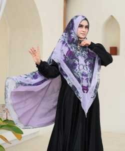 Hijab Khimar Oval Ceruti Printing AB-808 Premium Quality Kerudung saja TANPA GAMIS