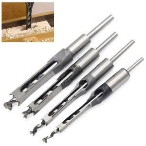 【HOT】Woodworking Square Hole Drills Square Tenon Core Salad Drill Bits Woodworking Hole Engraving Tool Accessories
