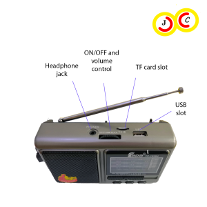 FM Radio Mini Portable Rechargeable/Battery Radio Analog Tuning 6 Bands USB/TF Music Player Radio Cas Atau Batteri Biasa Untuk Orang Tua Manual Cari Signal