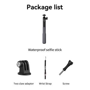 TELESIN Waterproof Divng Selfie Stick Monopod 360° Rotation Ball Head for GoPro Insta360 DJI Action Camera