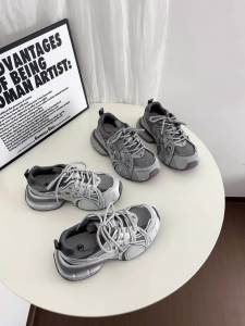 Anni Black Leopard Thick-Soled Dad Shoes for Women 2026 New breathable versatile height-increasing color-block casual sneakers for petite individuals