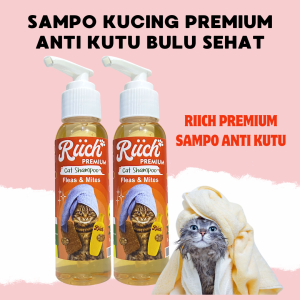 RIICH SHAMPOO UNTUK KUCING ANTI KUTU DAN EFEKTIF MEMBASMI KUTU KUCING