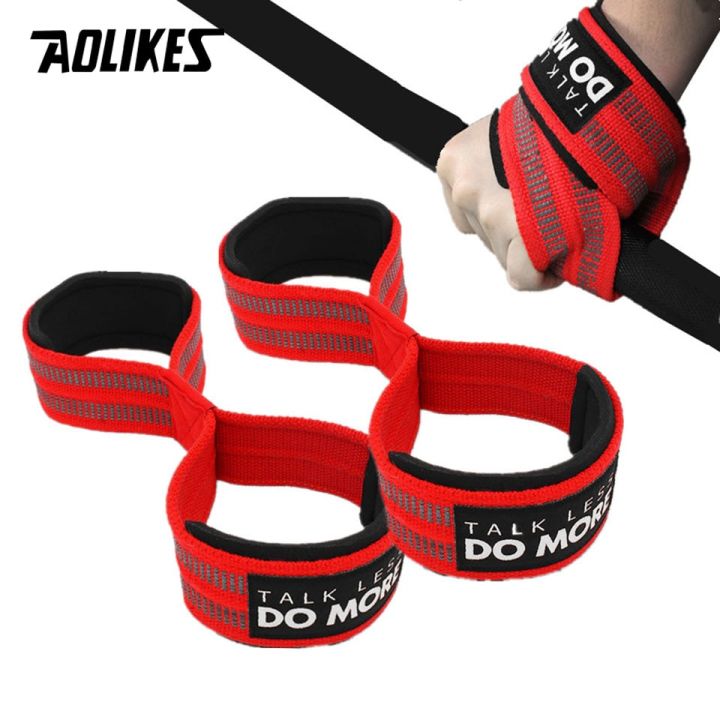 AOLIKES Figure 8 Weight Lifting Straps for Home Gym Powerlifting