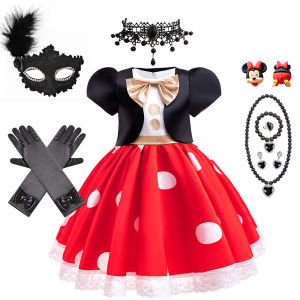 Summer Girl Mickey Mouse Cosplay Dress Children Halloween Party Costume 2-10 Yrs Kids 2pcs Sets Disney Theme Fancy Outfits