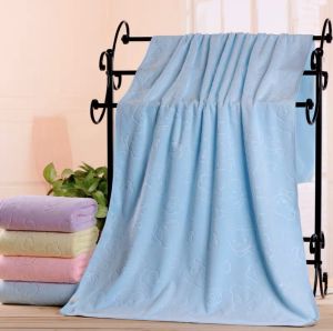 Goodluck Bath towel Embossed Soft Absorbent Ultrafine Fiber for adult kids soft towel big size towels Microfiber Towels