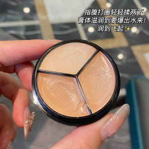 Tri-Color Concealer Palette Full Coverage Foundation Cream Matte Waterproof李佳琪推荐遮瑕膏