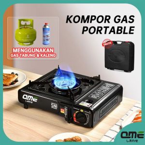 Kompor Gas Portable 2 In 1/ Kompor Portable / Tungku Gas | Kompor Gas Portable 1 Tungku Pemantik Piezo Electric Single Jet 2.9 KWh Safety Device