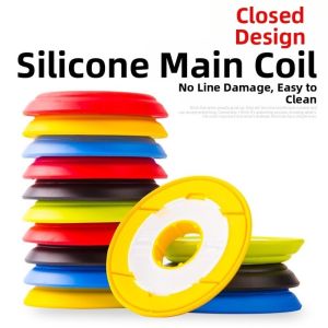 GORGE 10pcs 10 cái Hộp đường dây chính Chất liệu silicon Không làm tổn thương đường dây Cuộn dây câu cá Thực tế Cuộn dây Cuộn dây chính Dành cho câu cá