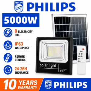 PHILIPS Solar Light BUY 1 TAKE 1 150000W LED 50X Bright Outdoor Sensor Solar Flood Light Waterproof