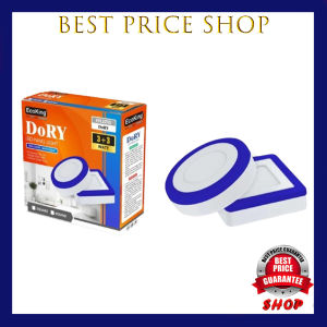 BestPriceShop Lampu Panel Downlight led tempel 2 warna putih dan warm white ecoking DORY