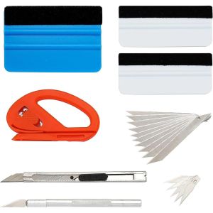 8PCS/Set Car Stickers Wrap Vinyl Tint Film Wrapping Felt Squeegee Cutter Installing Tool Kit