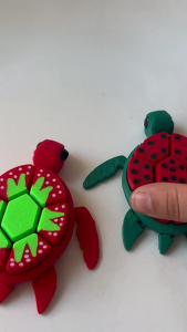 3D Print Turtles Keyring Press Keychain Toy For All Ages With Fun And Unique Designs for Hand Relief Bag Decoration