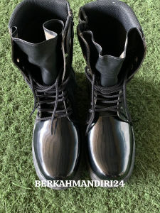 Sepatu PDL Dinas Modif TNI Polri Security Kulit Jeruk Kulit Mengkilap Sepatu Boots Tinggi