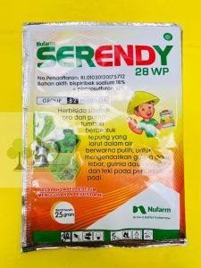 Herbisida sistemik pra dan purna pada tanaman padi SERENDY dari NUFARM. Isi 25gram MANTAB