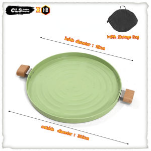 Outdoor Barbecue Pan Aluminum Alloy Baking Pan Plate Ceramic Non Stick Coating Camping Picnic Portable Home Frying Pan Suitable Various Stoves