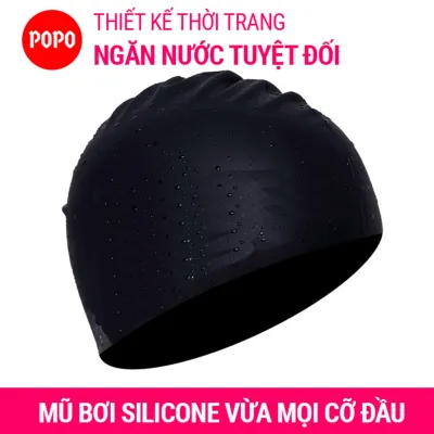 Nón bơi mũ bơi trơn silicone chống thống nước cao cấp CA31 POPO Collection