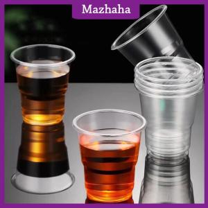 Mazhaha 50PCS Disposable Clear Plastic Cup Outdoor Picnic Birthday Kitchen Party Tableware Party Plastic Cups For Cold Drinks