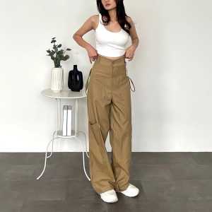 Celana Kulot Clay Pants - Highwaist Loose Cargo - Celana Kargo Wanita - Baggy Pants