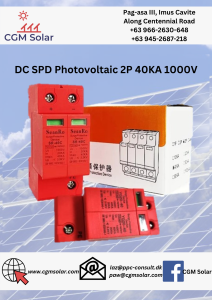 DC SPD Photovoltaic 2P 40KA 1000V