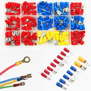280pcs Assorted Insulated Cable Connector Electrical Wire Crimping Butting Auto Parts Kit Combination Box Insulation Terminal Wire Connector Whit Wire Cable Heat Shrink Tube Crimp Terminal
